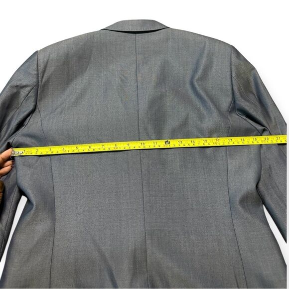 Ted Baker Men’s Blazer 38R Wool-Silk Blend Gray Suit Jacket Preppy Sport Coat - Picture 4 of 10